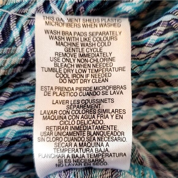 🔹️MPG Blue Variegated Racerback Travel Dress w/Pockets & Bra Insert Large - Picture 10 of 11